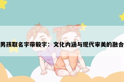 男孩取名字带毅字：文化内涵与现代审美的融合
