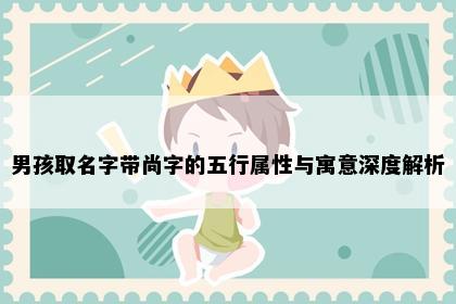 男孩取名字带尚字的五行属性与寓意深度解析