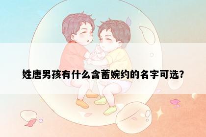 姓唐男孩有什么含蓄婉约的名字可选？