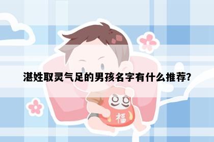 湛姓取灵气足的男孩名字有什么推荐？