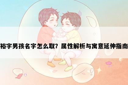裕字男孩名字怎么取？属性解析与寓意延伸指南