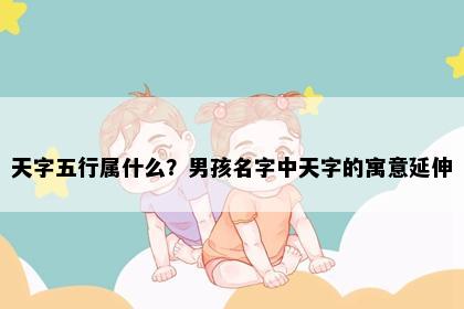 天字五行属什么？男孩名字中天字的寓意延伸
