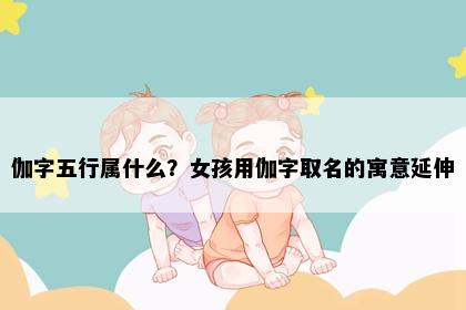 伽字五行属什么？女孩用伽字取名的寓意延伸