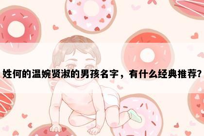 姓何的温婉贤淑的男孩名字，有什么经典推荐？