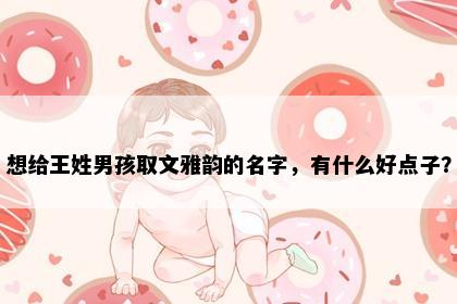 想给王姓男孩取文雅韵的名字，有什么好点子？