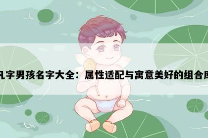 凡字男孩名字大全：属性适配与寓意美好的组合库