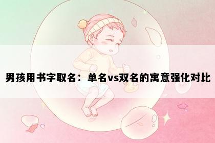 男孩用书字取名:单名vs双名的寓意强化对比