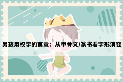 男孩用权字的寓意：从甲骨文/篆书看字形演变