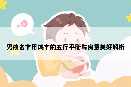 男孩名字用鸿字的五行平衡与寓意美好解析