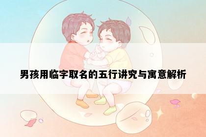 男孩用临字取名的五行讲究与寓意解析