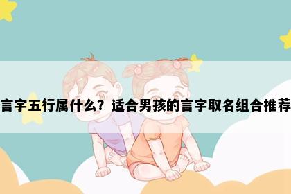 言字五行属什么？适合男孩的言字取名组合推荐