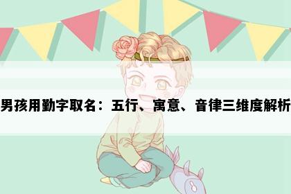 男孩用勤字取名：五行、寓意、音律三维度解析