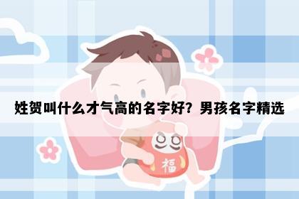 姓贺叫什么才气高的名字好？男孩名字精选