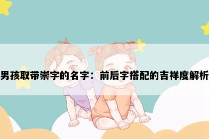 男孩取带崇字的名字：前后字搭配的吉祥度解析