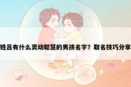 姓吕有什么灵动聪慧的男孩名字？取名技巧分享