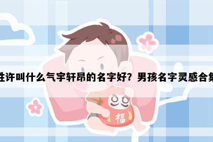 姓许叫什么气宇轩昂的名字好？男孩名字灵感合集