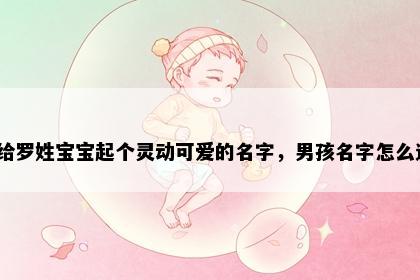 想给罗姓宝宝起个灵动可爱的名字，男孩名字怎么选？